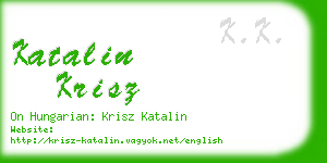 katalin krisz business card